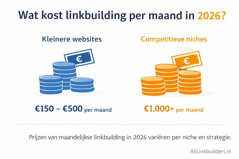Wat kost linkbuilding per maand in 2026